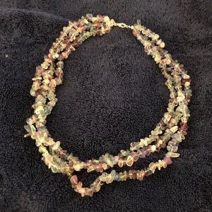 NWOT 3 Strand Fluorite Necklace